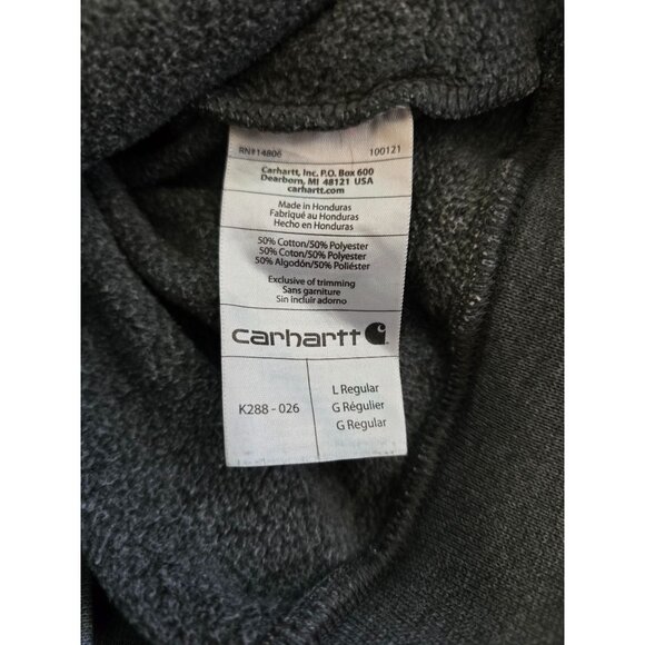 Carhartt Men Hooded Sweatshirt With Paint Marks Small Holes Distressed thrashed - Picture 12 of 14
